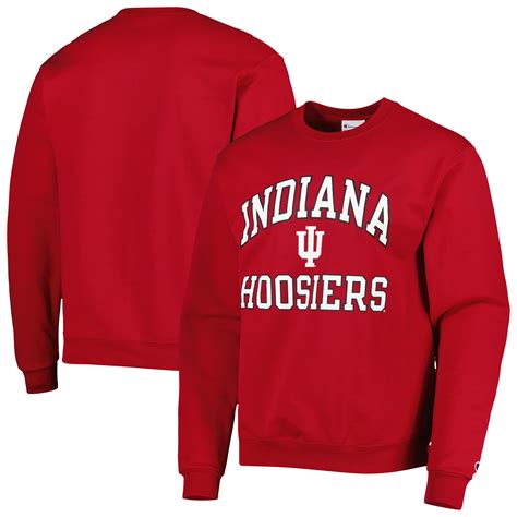 Men's Champion Crimson Indiana Hoosiers High Motor Pullover Sweatshirt