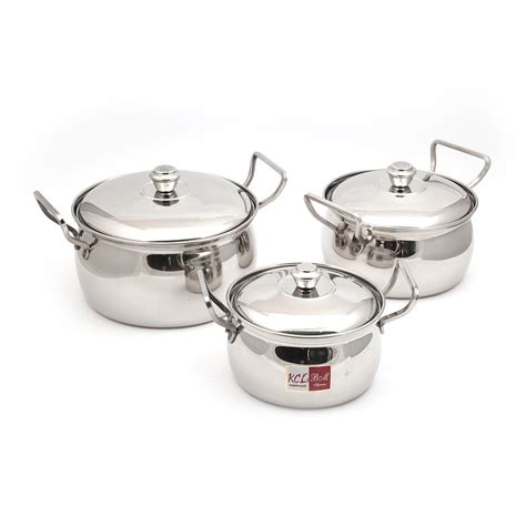 Buy KCL Stainless Steel Blaze 3pc Cookware Set Online at Low Prices in ...