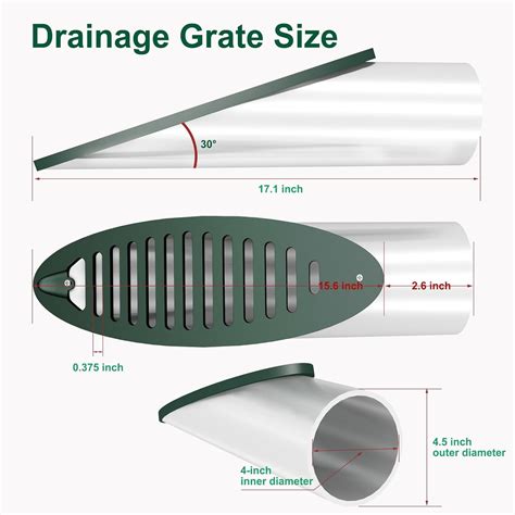 Gutter Downspout Extension 4 Inch Drain Pipe Extender for Outdoor ...