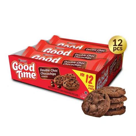 Jual Goodtime Double Coklat Biskuit/Good time [16 g/ 12 pcs] | Shopee ...