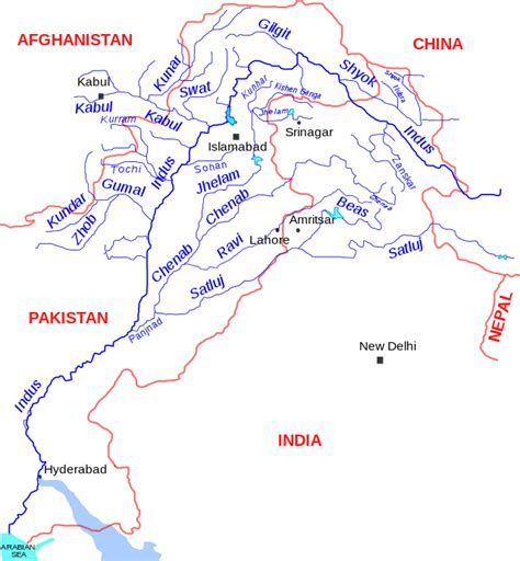 भारत में महत्वपूर्ण नदियाँ (Important Rivers in India)