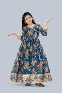 Fashion Dream Girls Maxi/Full Length Festive/Wedding Dress Price in ...