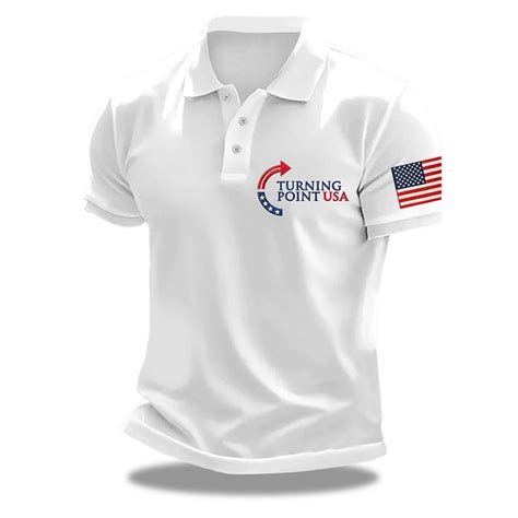 Charlie Kirk Turning Point USA Printed Polo Shirt
