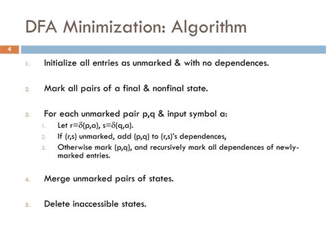 Minimization Algorithm for DFA 的图像结果