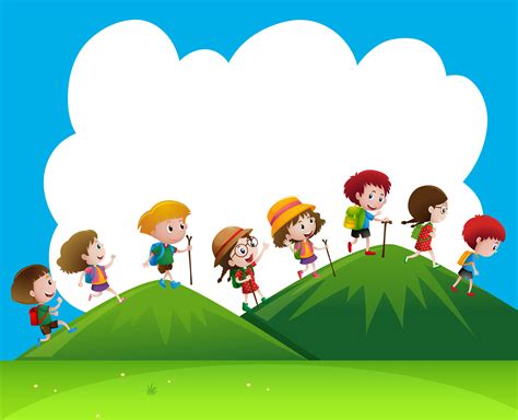 Children Hiking Vector Art, Icons, and Graphics for Free Download