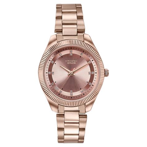 Buy Online Sonata Poze Quartz Analog Pink Dial Rose Gold Metal Strap ...