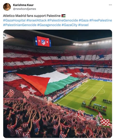 Image Showing Atletico Fans Supporting Palestine Is AI-Generated | BOOM