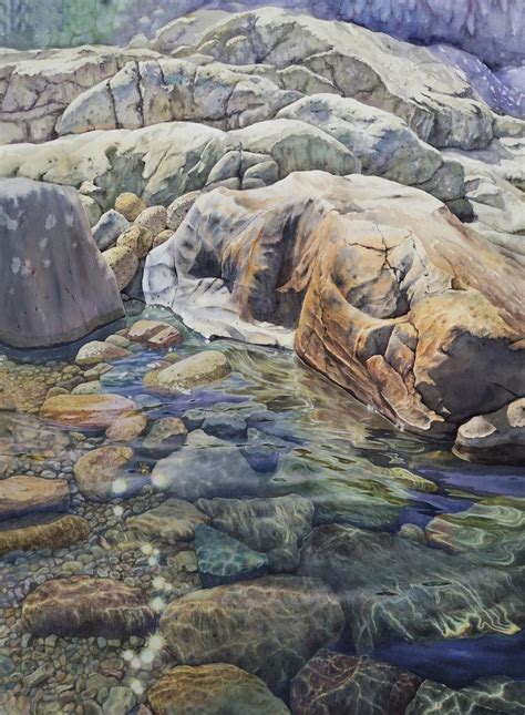 Rocks & Water, watercolor, 22*30 in : r/Watercolor
