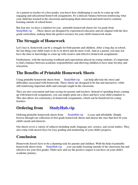 1st Grade Homework 的图像结果