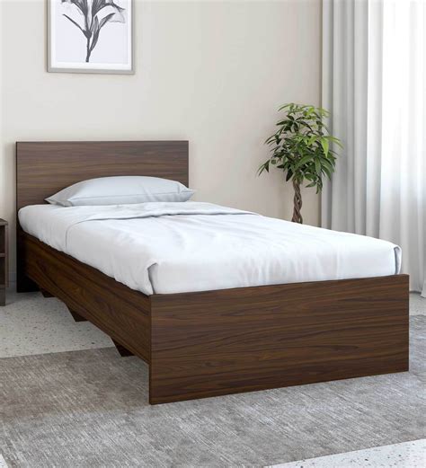Buy Arthur Single Bed in Walnut Finish at 44% OFF by Nilkamal | Pepperfry