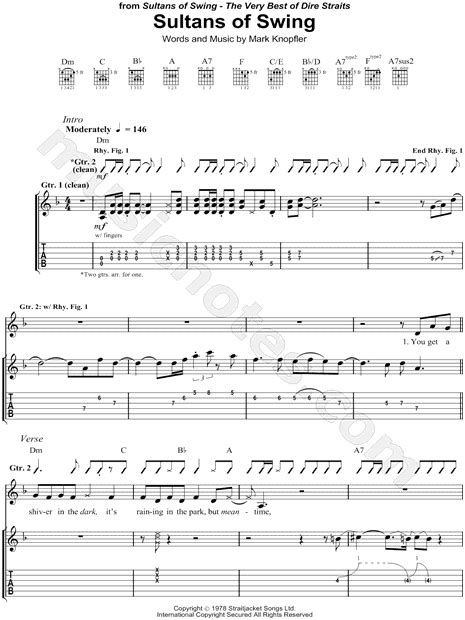 fresco Consigliato Registrati dire straits sultans of swing chords and ...