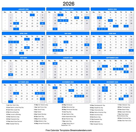 2026年（令和8年）カレンダー