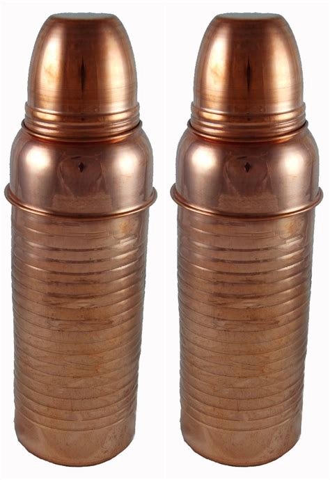 Buy Indian Art Mantra SET OF 2 Copper Thermos Bottles 800ml Online at ...