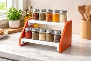 Dence Store 2-Tier MDF Spice Organizer Rack for Kitchen | Countertop ...