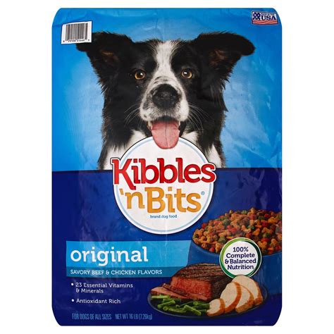 Kibbles 'n Bits Original Savory Beef and Chicken Flavor Dry Dog Food ...