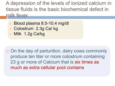 Etiopathogenesis, therapy, prevention and control of milk fever in ...