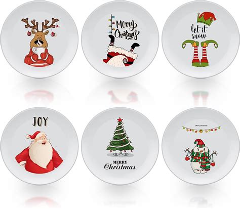 Amazon.com | Layhit 10 Pcs Christmas Dinner Plates - Holly Plates ...