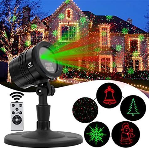 Amazon.com: Christmas Decoration Laser Projector Light - Diateklity Red and Green Star Shower ...
