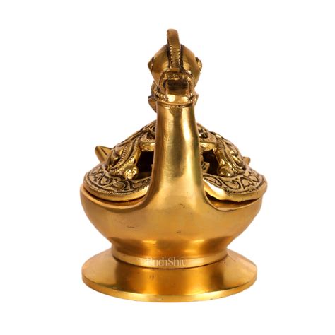 Buy Brass Superfine Swan Shaped dhoopdani loban burner - Budhshiv.com