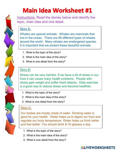 Image result for Topic and Controlling Idea Worksheet