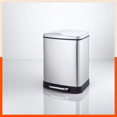 Bathla Stainless Steel Dustbin With Lid & Detachable Bin - 12+12L Peda ...
