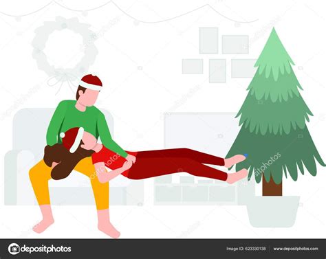 Girl Laying Lap Boy Who Sits Couch Vector de stock #623330138 de ©YAY ...