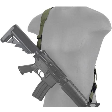 Lancer Tactical Airsoft Quick Detach 2-Point Padded Weapon Sling - OD ...