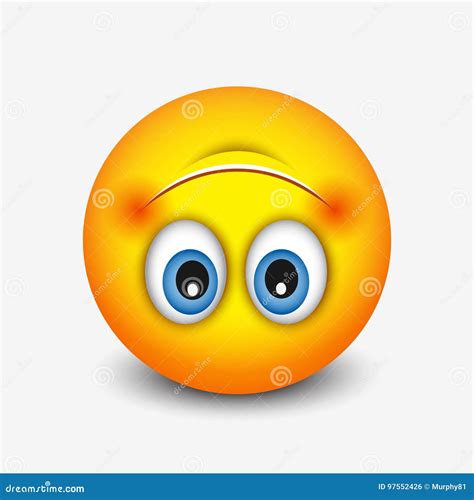 Cute Upside Down Face Emoticon, Emoji - Vector Illustration ...