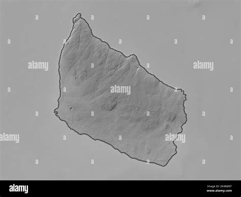 Bornholm, island of Denmark. Grayscale elevation map with lakes and rivers Stock Photo - Alamy