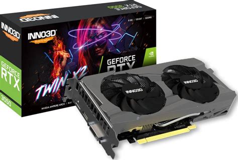 Inno3D GeForce RTX 3050 TWIN X2 GDDR6 8 GB NVIDIA Chipset 128 bit 1777 ...