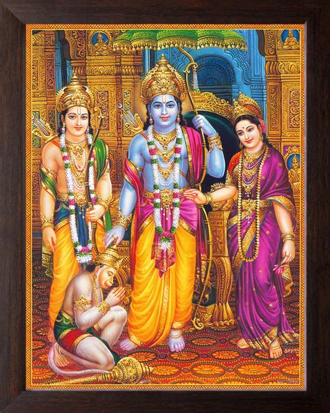 Art n Store: Lord Ram Devi Sita, Laxman & lord Hanuman Painting/High ...