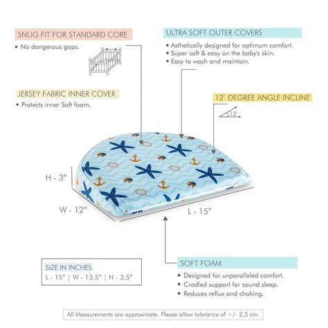 Special C Shaped Crib Wedge Baby Pillow with Doctor Recommended 12 ...