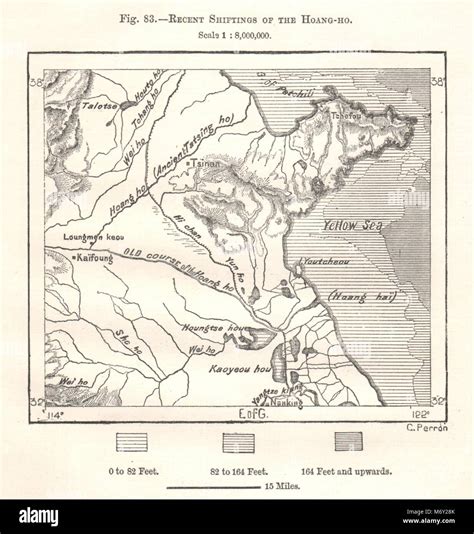 Yellow river map hi-res stock photography and images - Alamy