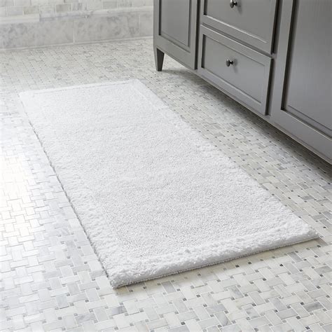 Ultra Spa White 24"x60" Bath Rug | Plush 100% Cotton Bathroom Mat