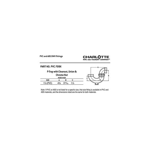 CharlottePipe CHARLOTTE PIPE 1 1/2 DWV P-TRAP W/UNION/C/O&CHROME India ...