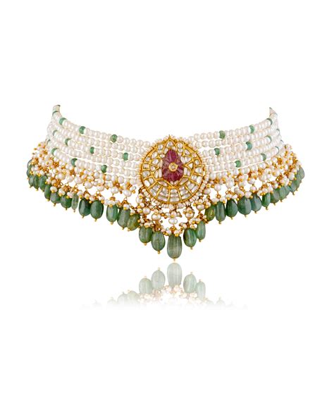 Shreenika Polki Bead Choker – Tyaani Jewellery LLP