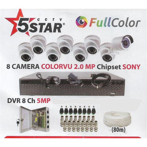 Jual Paket cctv 8 channel 5 - STAR 2mp - Tampilan Terang Serasa Siang ...