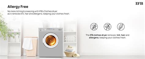 IFB 5.5 kg Fully-automatic Dryer (TURBO DRY EX, Silver, Wall Mountable ...