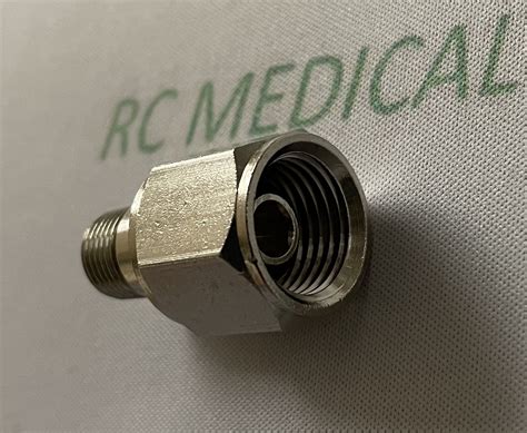 Oxygen DISS Female Hex Nut X 1/8" NPT Male - RC Medical