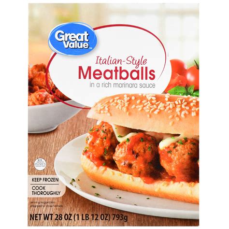 Great Value Frozen Italian-Style Meatballs, 28 oz – Walmart Inventory ...