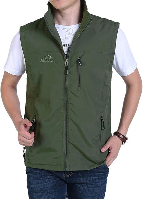 Yimoon Men's Safari Travel Vest Outdoor Lightweight Fishing Photo Vest ...