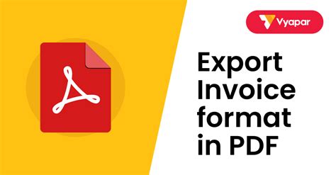 Export Invoice Format in PDF (Free Download) - Vyapar App