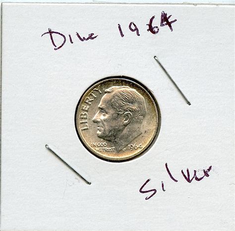 Lot - Circulated Coin Silver Roosevelt Dime 1964
