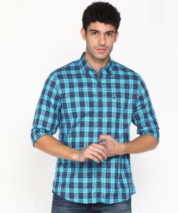 PETER ENGLAND Men Checkered Casual Dark Blue Shirt - Buy PETER ENGLAND ...