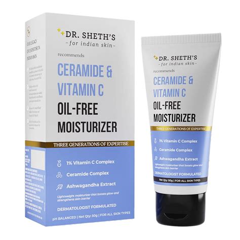 Dr. Sheth's Ceramide & Vitamin C Oil - Free Moisturizer| Lightweight ...