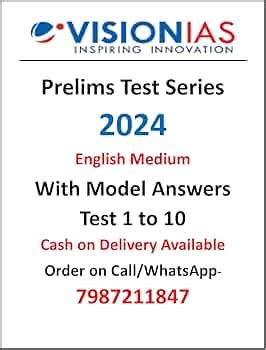 Prelims Test Series Vision IAS 2024 | Test 1 to 10 With Model Answer ...