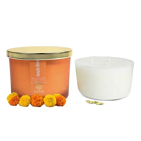 Temple Bloom Scented 3 Wick Candle Jar and Twilight Sky Scented 3 Wick ...