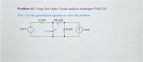 Image result for First Order Circuit Problem