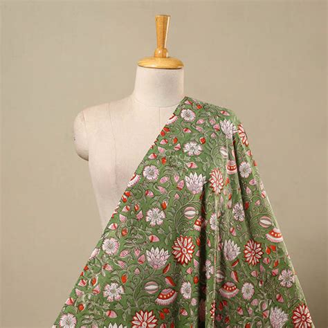 Sanganeri Print Fabric - Buy Sanganeri Block Print Fabric Online ...