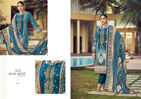 Riaz Arts Qurbat Pakistani Print Karachi Lawn Suit Catalog Dealers